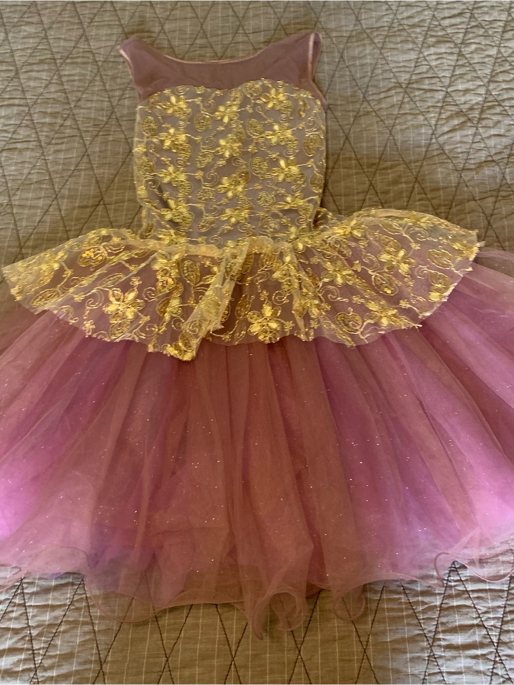 Weissman Mauve and Gold Tulle Ballet Costume